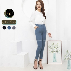 Quần tây nữ Choosee lưng cạp cao âu công sở đẹp màu đen xanh xám đồ đi học form chuẩn tôn dáng CHS268