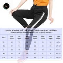 Quần jogger nữ dáng dài thun cạp chun cá tính thể thao tập gym sọc lửng to ELY249