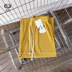 Quần ống rộng nữ Ely fashion suông dài vải tăm ly không khăn màu đen siêu hack dáng mặc thoáng mát ELY266