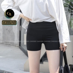 Quần legging đùi nữ Choosee vải thun cao cấp short biker nữ đồ mặc nhà dáng ôm bó lưng cao tập gym yoga CHS241