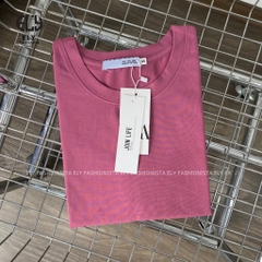 Áo phông nữ cổ tròn cotton tay hến sát nách phong cách hàn quốc from rộng ba lỗ thun trơn basic ELY210.
