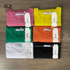 Áo phông nữ cổ tròn cotton tay hến sát nách phong cách hàn quốc from rộng ba lỗ thun trơn basic ELY210.