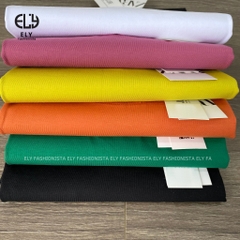 Áo phông nữ cổ tròn cotton tay hến sát nách phong cách hàn quốc from rộng ba lỗ thun trơn basic ELY210.