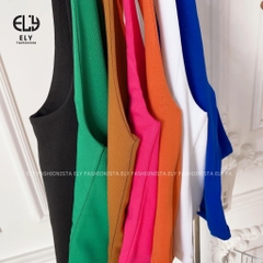Áo croptop nữ ôm kiểu dáng bra cổ yếm ba lỗ hở lưng hàng đẹp 2 lớp vải cotton borip 4 chiều tập yoga EL274