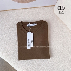 Áo thun nữ tay dài ôm body chất cotton dẻo mềm mượt dày vải có độ co giãn cao giữ from chuẩn không bai nhão ELY279
