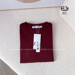 Áo thun nữ tay dài ôm body chất cotton dẻo mềm mượt dày vải có độ co giãn cao giữ from chuẩn không bai nhão ELY279