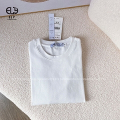 Áo croptop nữ tay dài cổ tròn vải thun coton co giãn 4 chiều kiểu basic dáng ôm body màu đen đẹp ELY278