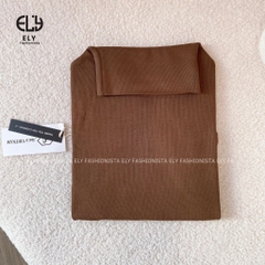 Áo croptop nữ tay dài cao cổ chất vải cotton lót lông kiểu cổ lọ cao cấp giữ nhiệt dáng ôm body đẹp ELY280