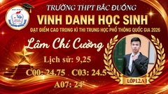 VINH DANH NHỮNG HỌC SINH ĐẠT ĐIỂM CAO TRONG KỲ THI  THPT QG NĂM 2026