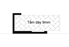 Nẹp nhôm bo đầu tấm ốp tường BT-09-B