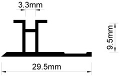 Nẹp nối tấm có rãnh NT1-09-B