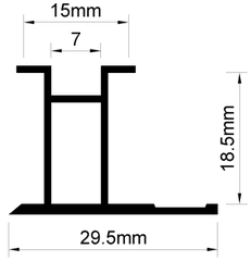 Nẹp nhôm nối tấm NT1-18-B