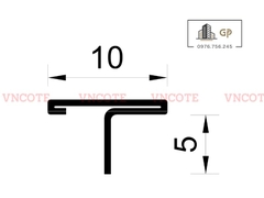 Nẹp inox chữ T10mm màu đen xước