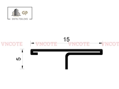 Nẹp inox chữ T15mm màu đen xước