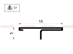 Nẹp inox chữ T15mm màu trắng bóng