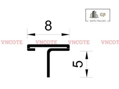 Nẹp inox chữ T8mm màu trắng bóng