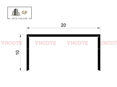 Nẹp inox chữ U20mm màu vàng bóng