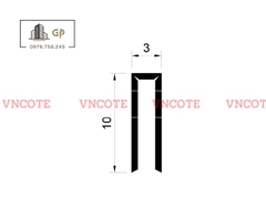 Nẹp inox chữ U3mm màu trắng bóng