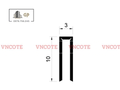 Nẹp inox chữ U3mm màu vàng bóng