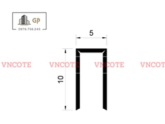 Nẹp inox chữ U5mm màu trắng bóng