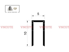Nẹp inox chữ U5mm màu trắng xước