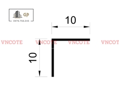 Nẹp inox chữ V10mm màu vàng bóng