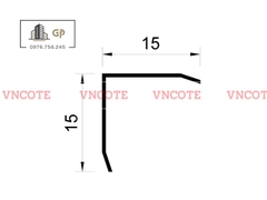 Nẹp inox chữ V15mm màu trắng xước