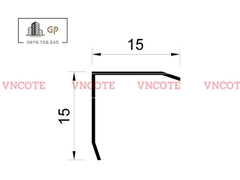 Nẹp inox chữ V15mm màu vàng bóng