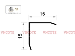 Nẹp inox chữ V15mm màu vàng xước