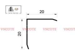 Nẹp inox chữ V20mm màu vàng xước