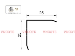 Nẹp inox chữ V25mm màu vàng bóng