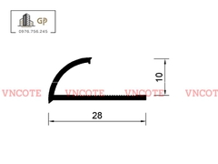 Nẹp nhôm bo góc ốp lát 10mm vàng bóng YC-10VB