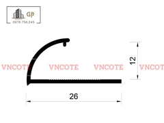 Nẹp nhôm bo góc ốp lát 12mm vàng bóng YC-12VB