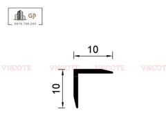 Nẹp nhôm chữ V10 màu vàng mờ