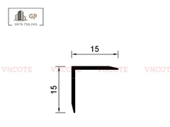 Nẹp nhôm chữ V15 màu trắng mờ