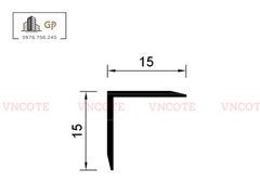 Nẹp nhôm chữ V15 màu trắng bóng