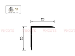 Nẹp nhôm chữ V20 màu trắng bóng