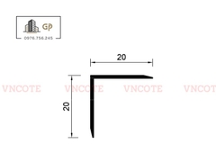 Nẹp nhôm chữ V20 màu vàng mờ