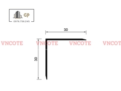 Nẹp nhôm chữ V30 màu trắng mờ