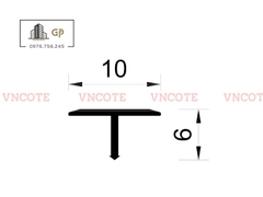 Nẹp nhôm chữ T10 màu trắng mờ