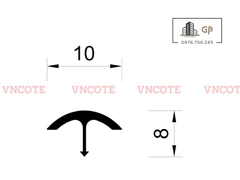 Nẹp nhôm chữ T10 cong màu trắng mờ