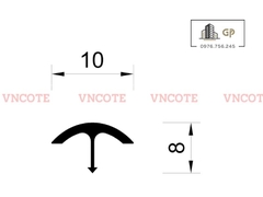 Nẹp nhôm chữ T10 cong màu vàng bóng