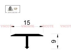 Nẹp nhôm chữ T15 màu trắng bóng