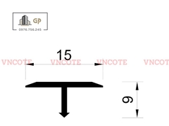 Nẹp nhôm chữ T15 màu vàng bóng