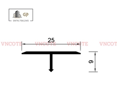 Nẹp nhôm chữ T25 màu trắng mờ