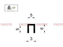 Nẹp nhôm chữ U5 màu vàng bóng