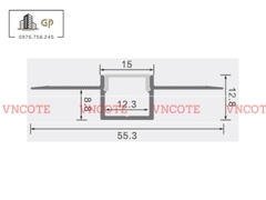 Thanh ray đèn led trần thạch cao 15mm JL-15W