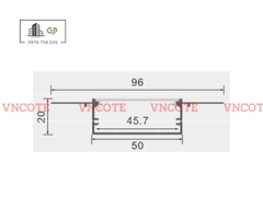 Thanh ray đèn led trần thạch cao 50mm JL-50W