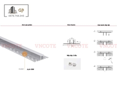 Thanh ray đèn led trần thạch cao 10mm JLA-10W