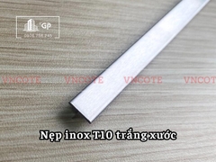 Nẹp inox chữ T10mm màu trắng xước
